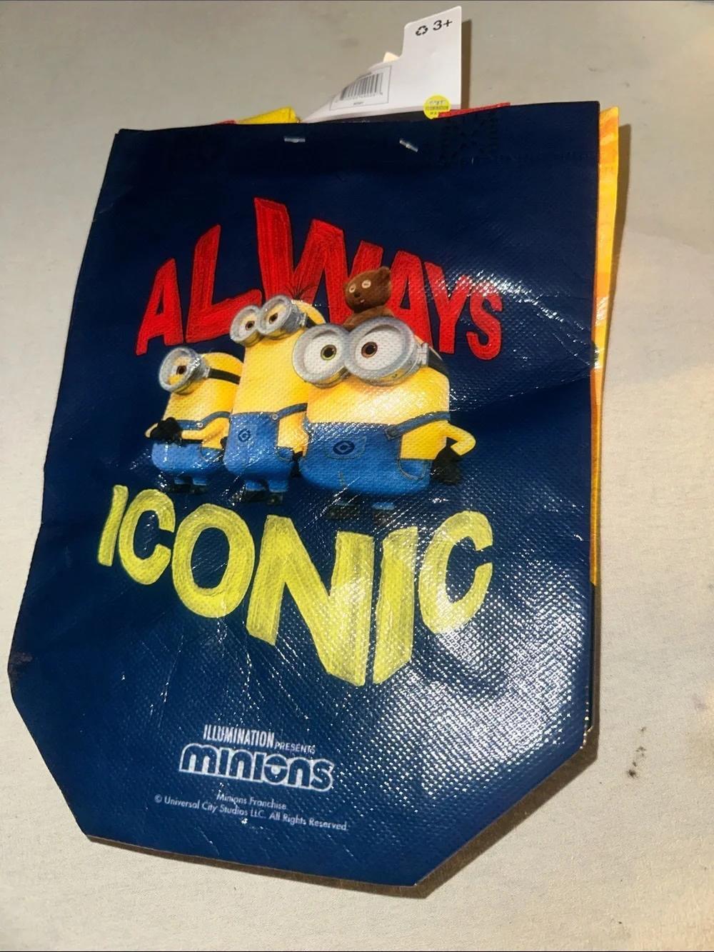 Vintage  Illumination Yellow & Blue 'All For One...Banana Minions Bag